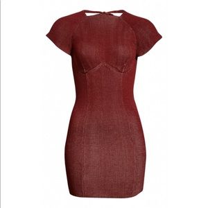 ISA BOULDER Structured Mini Dress